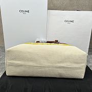 Kitlife Celine Plein Soleil Textile Calfskin Horizontal Cabas Bag Cream Yellow 44x32x16cm - 6