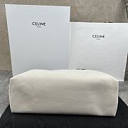Kitlife Celine Plein Soleil Textile Calfskin Horizontal Cabas Bag Cream 44x32x16cm  - 5