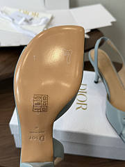 Kitlife Dior Bow Heeled Slingback Sandal Blue Lambskin - 2