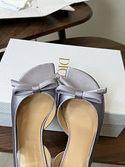 Kitlife Dior Bow Heeled Slingback Sandal Purple Lambskin  - 2