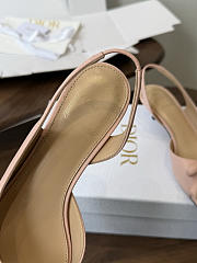 Kitlife Dior Bow Heeled Slingback Sandal Pink Lambskin - 4