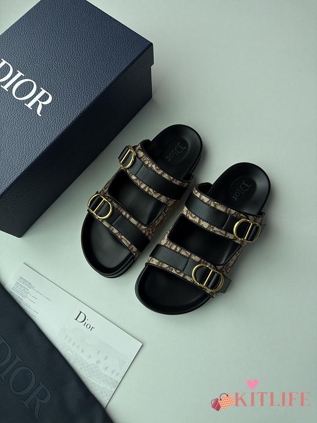 Kitlife Dior Aqua Sandal Brown Dior Oblique Jacquard - 1
