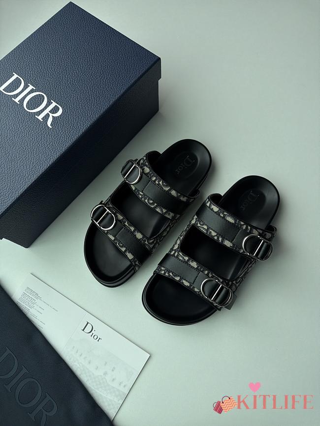 Kitlife Dior Aqua Sandal Blue Dior Oblique Jacquard - 1
