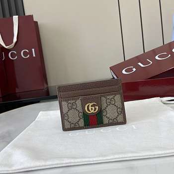 Kitlife Gucci Ophidia Card Case Brown & Beige 838486 10x7cm