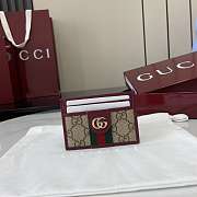 Kitlife Gucci Ophidia Card Case Brown & Burgundy 838486 10x7cm - 1