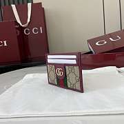 Kitlife Gucci Ophidia Card Case Brown & Burgundy 838486 10x7cm - 6