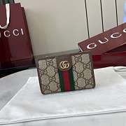 Kitlife Gucci Ophidia Small Wallet Beige & Brown 838468 11.5x8x3cm - 1