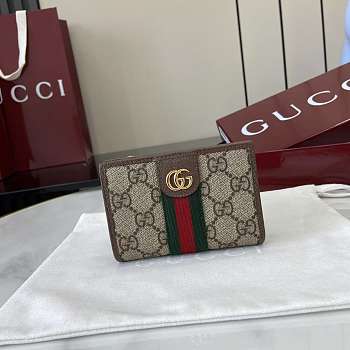 Kitlife Gucci Ophidia Small Wallet Beige & Brown 838468 11.5x8x3cm