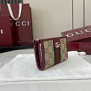 Kitlife Gucci Ophidia Small Wallet Beige & Burgundy 838468 11.5x8x3cm  - 6