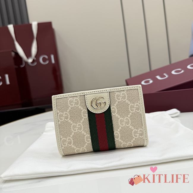 Kitlife Gucci Ophidia Small Wallet White 838468 11.5x8x3cm  - 1