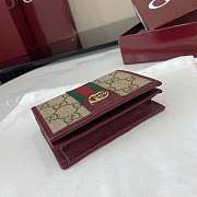 Kitlife Gucci Ophidia Small Wallet Beige & Burgundy 838487 11x8.5x3cm - 6