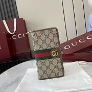 Kitlife Gucci Ophidia Zip Around Wallet Beige & Brown 838619 10x20x2.5cm  - 1