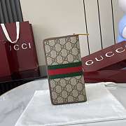 Kitlife Gucci Ophidia Zip Around Wallet Beige & Brown 838619 10x20x2.5cm  - 2
