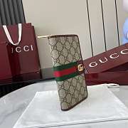 Kitlife Gucci Ophidia Zip Around Wallet Beige & Burgundy 838619 10x20x2.5cm   - 6