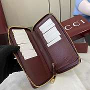 Kitlife Gucci Ophidia Zip Around Wallet Beige & Burgundy 838619 10x20x2.5cm   - 4
