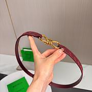 Kitlife Bottega Veneta Belt Burgundy 2cm - 3
