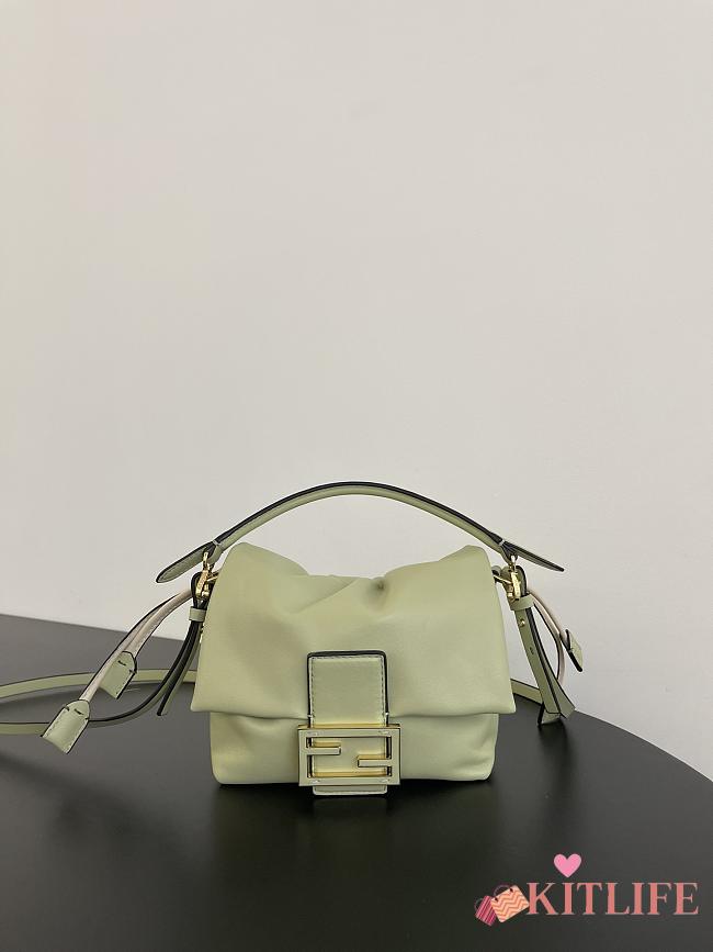 Kitlife Fendi Mamma Baguette Small Bag Green Mint 16x10x13cm - 1