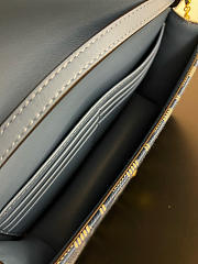 Kitlife Fendi Wallet On Chain Baguette Blue Denim-effect FF Jacquard 21x5x11.5cm - 3