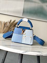 Kitlife Louis Vuitton Capucines Bag Blue Denim M27302 21x13.6x8cm - 1