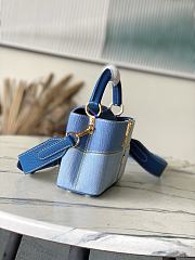 Kitlife Louis Vuitton Capucines Bag Blue Denim M27302 21x13.6x8cm - 6