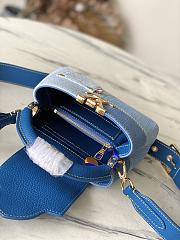 Kitlife Louis Vuitton Capucines Bag Blue Denim M27302 21x13.6x8cm - 4