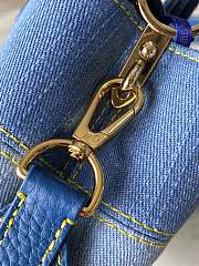 Kitlife Louis Vuitton Capucines Bag Blue Denim M27302 21x13.6x8cm - 3