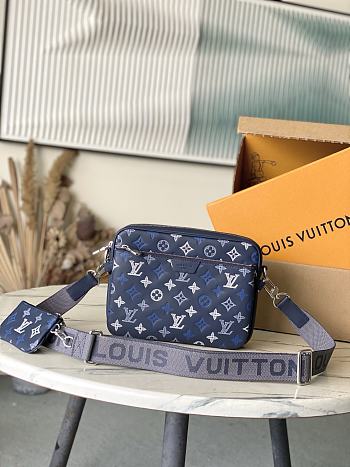 Kitlife Louis Vuitton Trio Messenger Bag Blue Navy M28618 25x18.5x7cm