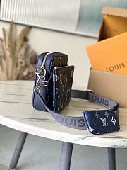 Kitlife Louis Vuitton Trio Messenger Bag Blue Navy M28618 25x18.5x7cm - 3
