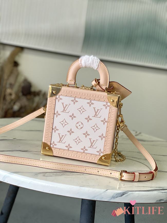 Kitlife Louis Vuitton Mini Square Trunk Monogram Dune Canvas M28676 17x17x8cm - 1