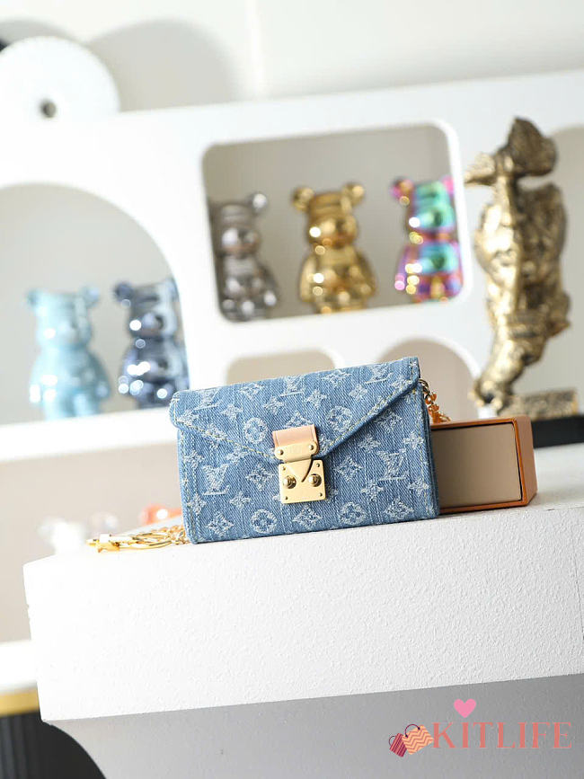 Kitlife Louis Vuitton Pouch Metis Belt Bag Blue Denim M4622z 8.5x3.3x13.5cm - 1