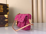 Kitlife Louis Vuitton Pochette Accessories Cargo Shoulder Bag Pink Denim M27602 23.5x14x3cm - 5