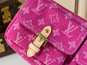 Kitlife Louis Vuitton Pochette Accessories Cargo Shoulder Bag Pink Denim M27602 23.5x14x3cm - 2