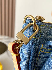 Kitlife Louis Vuitton Pochette Accessories Cargo Shoulder Bag Blue Denim M27602 23.5x14x3cm - 4