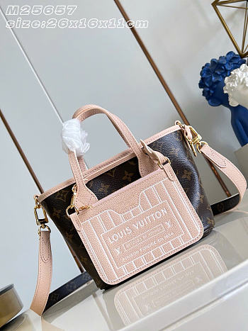 Kitlife Louis Vuitton Neverfull Inside Out BB Light Pink M25657 26.5x16.5x11cm