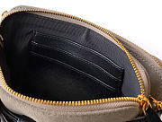 Kitlife Chanel Suede Shiny Lambskin Quilted Phone Holder With Chain Black & Grey 10x17.5x3cm  - 6