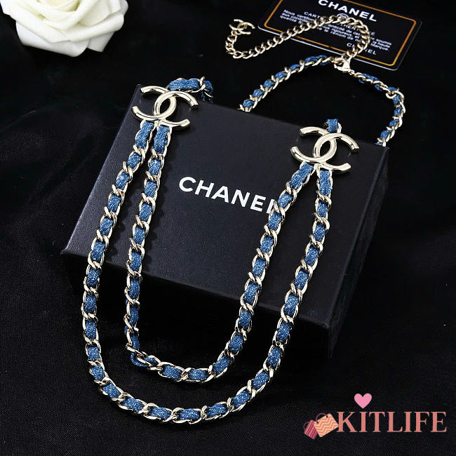 Kitlife Chanel Blue Denim Waist Chain - 1
