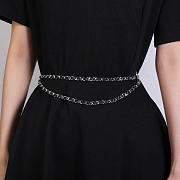 Kitlife Chanel Black Leather Waist Chain  - 6