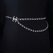 Kitlife Chanel Black Leather Waist Chain  - 3