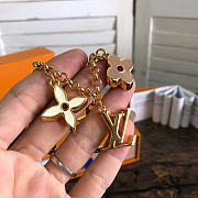 Kitlife Louis Vuitton Brass Enamel Fleur De Monogram Bag Charm Chain Gold  - 5