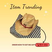 Kitlife Miu Miu Natural Raffia Straw Hat with Wide Brim - 1