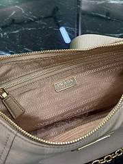 Kitlife Prada Re-Nylon Saffiano Demi-lune Shoulder Bag Beige 1BH222 30x13.5x6cm  - 6