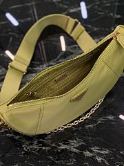 Kitlife Prada Re-Nylon Saffiano Demi-lune Shoulder Bag Green 1BH222 30x13.5x6cm  - 6