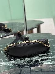 Kitlife Prada Re-Nylon Saffiano Demi-lune Shoulder Bag Black 1BH222 30x13.5x6cm - 4