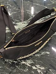 Kitlife Prada Re-Nylon Saffiano Demi-lune Shoulder Bag Black 1BH222 30x13.5x6cm - 3