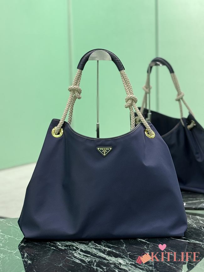 Kitlife Prada Mariner Large Re-Nylon Shoulder Bag Dark Blue 1BC244 48x39x14cm  - 1