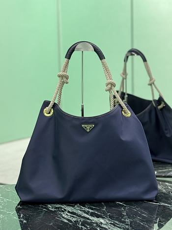 Kitlife Prada Mariner Large Re-Nylon Shoulder Bag Dark Blue 1BC244 48x39x14cm 