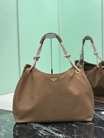 Kitlife Prada Mariner Large Re-Nylon Shoulder Bag Brown 1BC244 48x39x14cm 