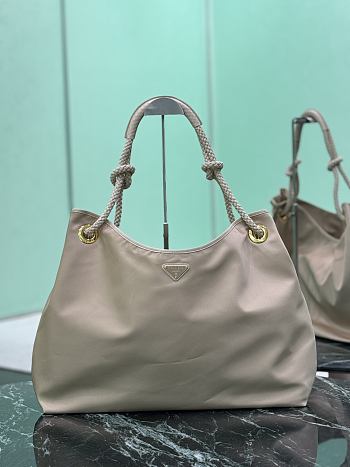 Kitlife Prada Mariner Large Re-Nylon Shoulder Bag Beige 1BC244 48x39x14cm