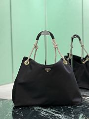 Kitlife Prada Mariner Large Re-Nylon Shoulder Bag Black 1BC244 48x39x14cm  - 1