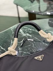Kitlife Prada Mariner Large Re-Nylon Shoulder Bag Black 1BC244 48x39x14cm  - 6